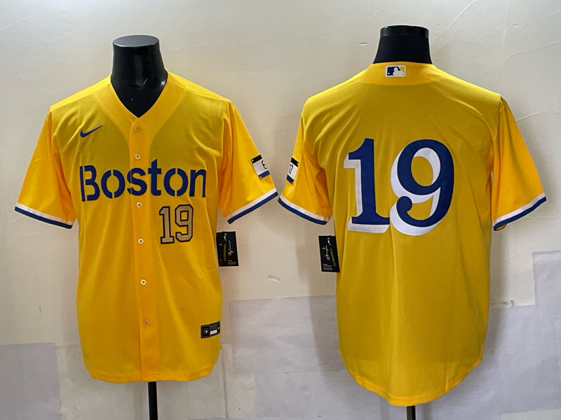Men 2025 Boston Red Sox #19 Anthony yellow Nike MLB Jersey 007->boston red sox->MLB Jersey